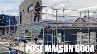 Pose d'une maison à ossature bois en 1 journée - Maisons BOOA