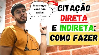 COMO FAZER CITAÇÃO DIRETA E INDIRETA NO TCC