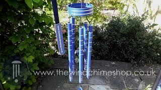 Chorus 40 inch Wind Chime, Cobalt Blue