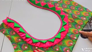 Blouse Designs | Blouse Ki Design | Cutting And Stitching Back Neck Blouse Design | Model Blouse