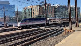 VRE Fredericksburg Line train arriving at Union Station