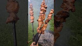 Еда шашлык с румяной хрустящей корочкой #еда #шашлык #food