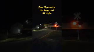 Night Train - CSX Pere Marquette Heritage Unit with Pressley & Moates on M523 #heritageunit #csx