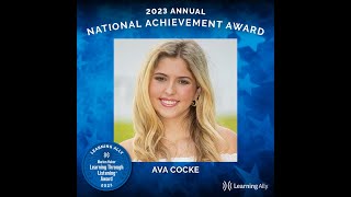 National Achievement Award Winner - Ava C.