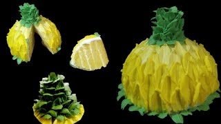 Pineapple Cake Decoration using Pallete knife | How to use Pinapple crush for cake?