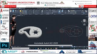 Autocad 2020 Mechanical Designing 2D and 3D tutorial(Gemini Architectural)