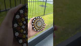 Easy Dot Mandala Painting on Small Round Wooden Board.....