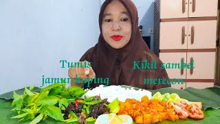 Mukbang kikil sambel merecon tapi meledak nggak ya?‼️jamur kuping dan lalaban