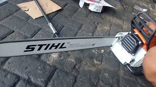 tes menghidupkan chainsaw stihl ms382 bar 25in laser