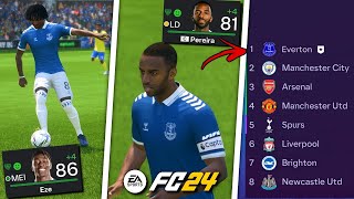 RECONSTRUINDO O *EVERTON* DE FORMA *REALISTA*! - EAFC 24 Experimento