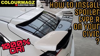 Original Spoiler Type R Form Tithum - CIVIC HATCHBACK 2018