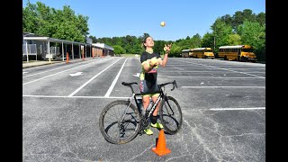 Cycling: Tennis ball drill for improving & developing coordination & balance