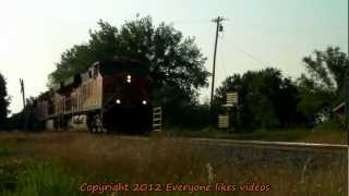 BNSF 6424 coal train on the Kiamichi at Hugo, Ok. 06/02/2012 ©