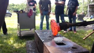 Alec and Josh demo forging a cupping tool