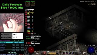 Diablo 2 LOD HC Hell Speedrun - WR ATTEMPTS - Necromancer - Episode 137