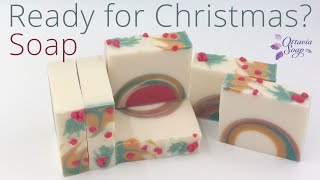 Christmas in the Air soap   – soap making Tutorial – Subtitled