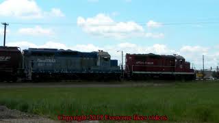 Loading grain trains in Saginaw, TX