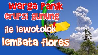 Panik!Gunung Ile Lewotolok Erupsi Warga Lari Ketakutan!NTT