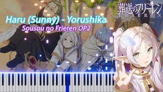 Haru (Sunny) - Yorushika (Sousou no Frieren OP2) Piano