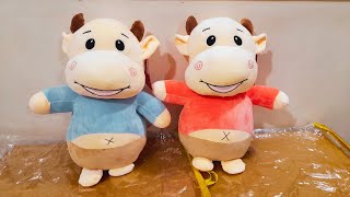 Unboxing and Review of Cute Animal Soft Plush Soft Toys Cow for Girls Kids Toy for Girlfriend, Baby