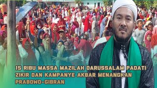 15 Ribu Massa Mazilah Darussalam Padati Zikir dan Kampanye Akbar Menangkan Prabowo-Gibran