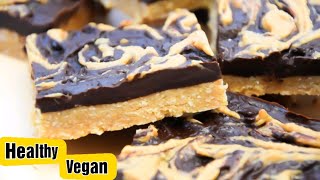 حلى زبدة الفول السوداني Peanut Butter Bars صحية نباتية | Super delicious مع آلاء