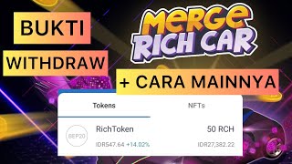 AIRDROP TERBARU GRATIS RCH TOKEN DARI GAME MERGE RICH CAR