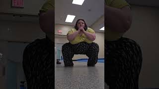 Doing the "asian" squat at 7 months pregnant and 400lbs