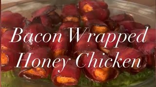 Bacon Wrapped Honey Chicken | Pollo con Miel envuelto en Tocineta