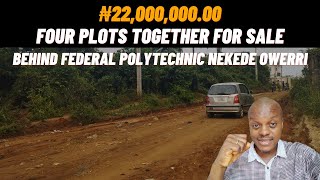 ₦22M ($30K) Four Plots of Land For Sale Behind Federal Polytechnic Nekede/Land For Sale in Owerri