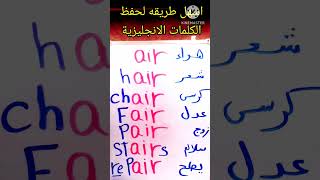 كلمات انجليزي للمبتدئين/ كلمات انجليزي مهمة / كلمات انجليزي سهلة للحفظ/اسهل طريقه لحفظ كلمات انجليزي