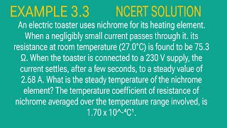 An electric toaster uses nichrome for its heating element. When a negligibly small current passes th