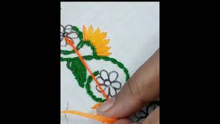 embroidery bail design  with multi  colours  thread