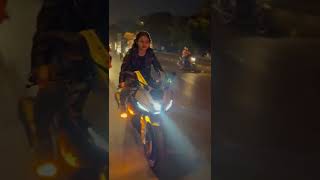 Latest Model Yamaha YZF R15M Ride Lady Biker Sanjana