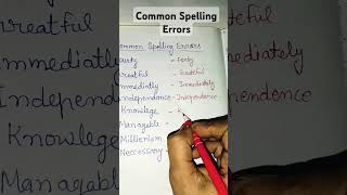 Common Spelling Errors #english