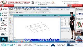 Staad Pro CO-ORDINATE SYSTEM Part- 2 Tutorial Hindi(Gemini Architectural)