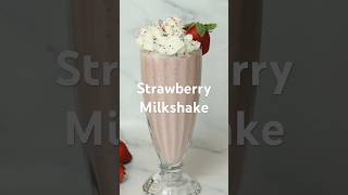 Strawberry Milkshake Recipe #shorts #strawberrymilkshake #viral