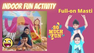 Indoor fun activity | Tent house | Summer holidays at home | Ekam Fateh Vlogs