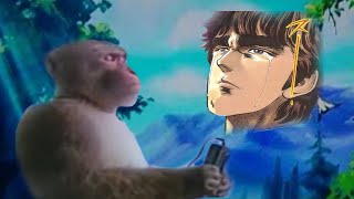 Monkey listens to Hokuto no Ken music