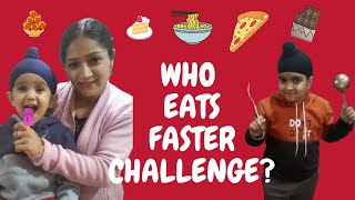 Who Eats Faster Challenge | Eating Challenge | Ekam Fateh Vlogs