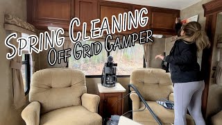 Living Off Grid In a Camper in Northern Maine // Opening Up the Camper // Spring Cleaning