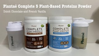 Plantae Complete 5 Plant-Based Proteins Powder, Dutch Chocolate and French Vanilla.