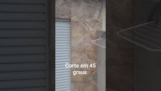 Corte em 45 graus no porcelanato