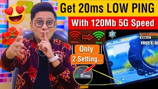 Get 20 ms Ping With 120Mb 5G Speed in Any Sim Using 1 Secret Setting | Best Gaming APN Setting 2022