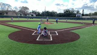 6 year old hits a line drive of 8U machine pitch tournament