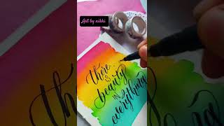 So which colour is your favourite ♥️🤔_?#satisfying#art#calligraphy#creative#asmr#handwriting#shorts_