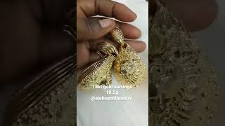 18karat gold earrings are available for next day delivery.