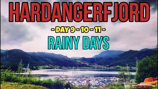 Day 9-10-11 | Rainy Days | Hardangerfjord | Biking from Nøtterøy (Oslo isj) to Bergen Norway | 😍🌄🌊🚲😍