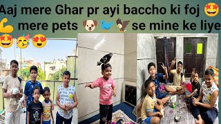 Aaj mere Ghar ayi baccho ki foj 😯 mere pets se Milne ke liye 😍ll #pets #animallover