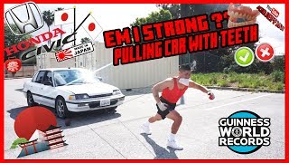 Pulling Car with only using my TEETH | Dont Try This At Home